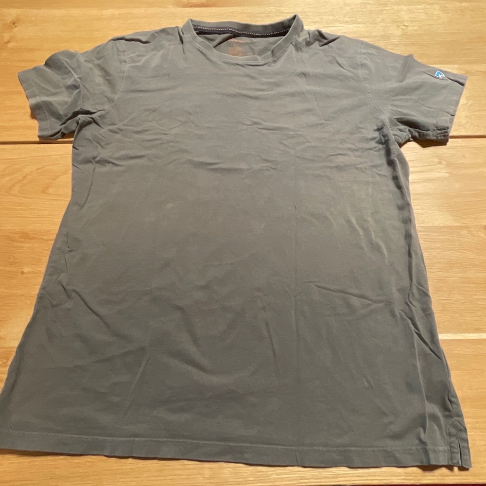 Kuhl T-Shirt Mens Large Charcoal Grey Excellent Short Sleeve Crew Neck Outdoor